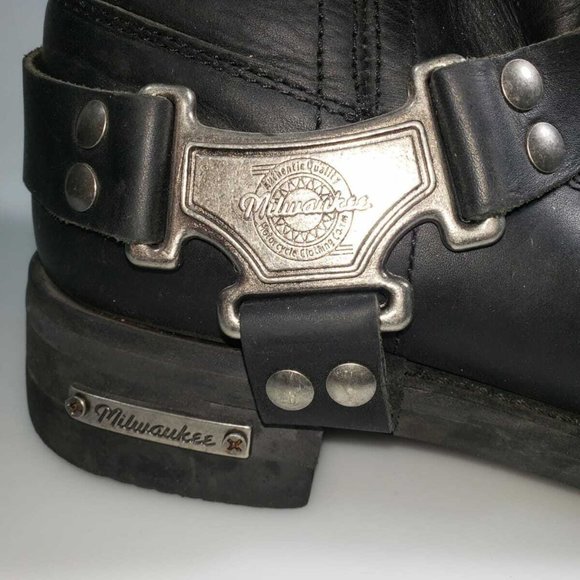 MILWAUKEE Motorcycle Riding Boots Black